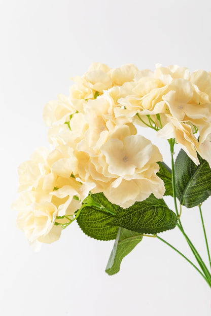 Yapay Ortanca Çiçeği Açık Somon 45 Cm 5 Dal