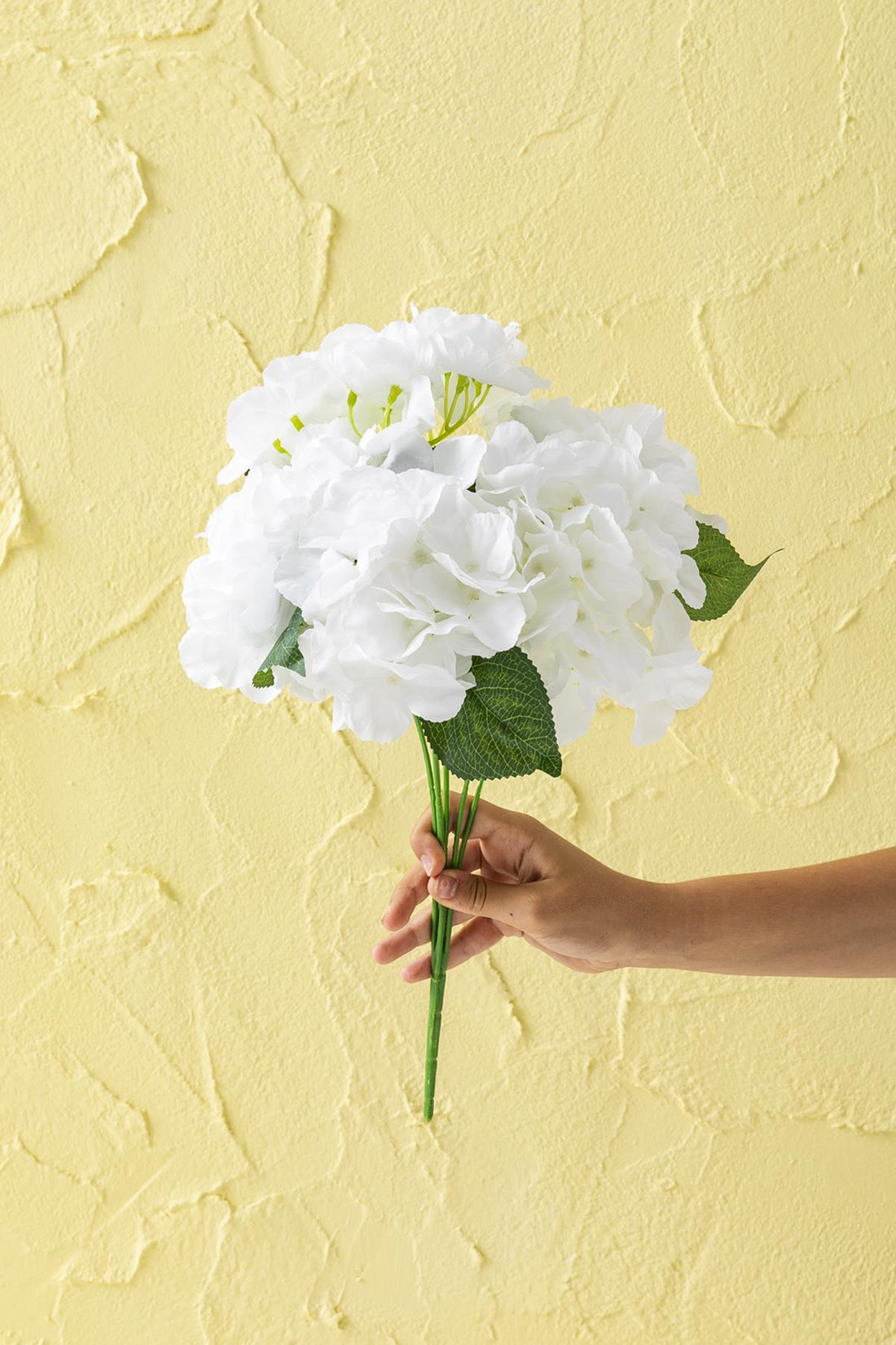 Yapay Ortanca Çiçeği Beyaz 45 Cm