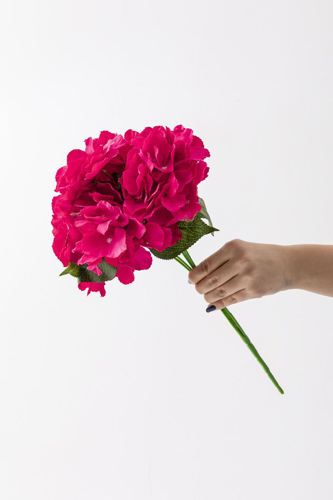 Yapay Ortanca Çiçeği Fuşya 45 Cm 5 Dal