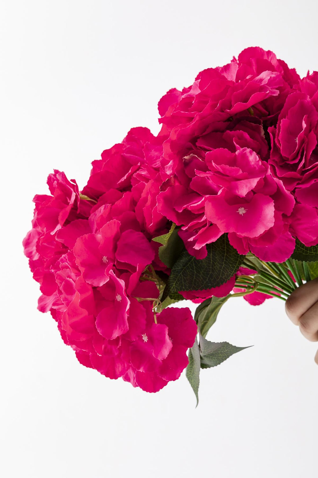 Yapay Ortanca Çiçeği Fuşya 45 Cm 5 Dal