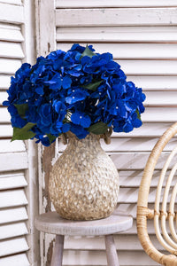 Yapay Ortanca Çiçeği Mavi 45 Cm 5 Dal