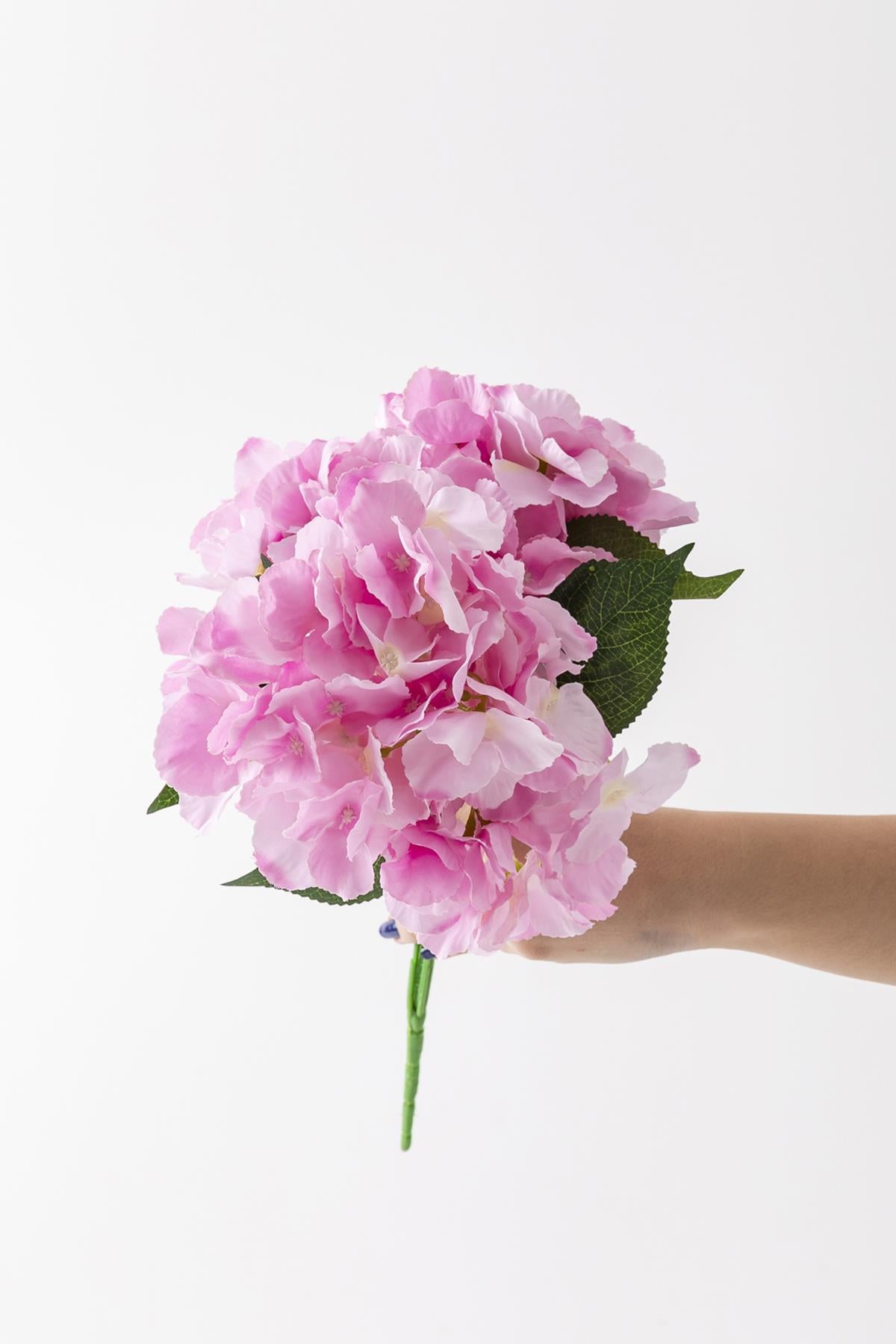 Yapay Ortanca Çiçeği Pembe 45 Cm 5 Dal