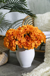 Yapay Ortanca Çiçeği Turuncu 45 Cm 5 Dal