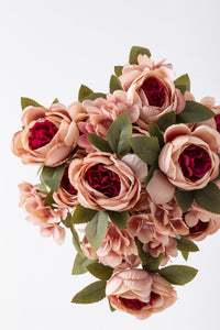 Yapay Ortancalı Şakayık Demeti Fuşya 45 Cm 11 Dal