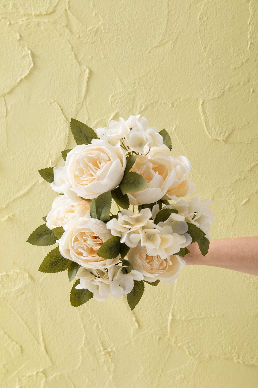 Yapay Ortancalı Şakayık Demeti Somon 45 Cm 11 Dal