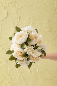 Yapay Ortancalı Şakayık Demeti Somon 45 Cm 11 Dal