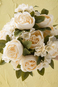 Yapay Ortancalı Şakayık Demeti Somon 45 Cm 11 Dal