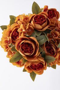 Yapay Ortancalı Şakayık Demeti Turuncu 45 Cm 11 Dal