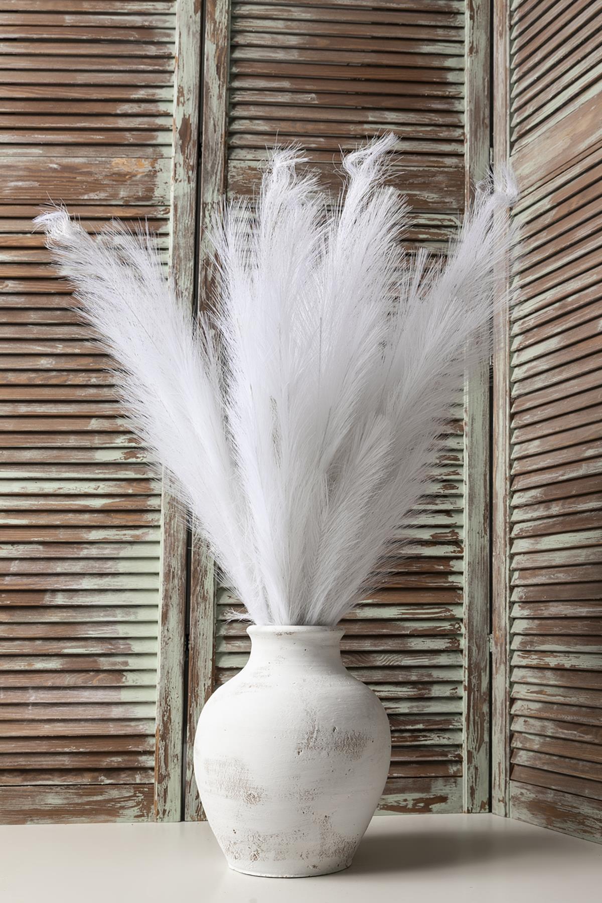 Yapay Pampas 100 Cm Tek Dal Beyaz 5&