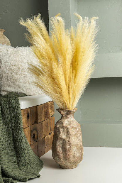 Yapay Pampas 100 Cm Tek Dal Sarı 5&