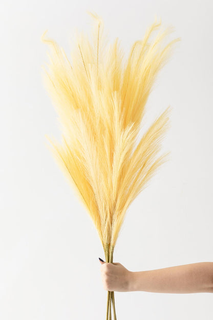 Yapay Pampas 100 Cm Tek Dal Sarı 5&