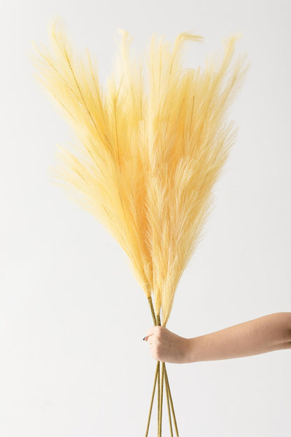 Yapay Pampas 100 Cm Tek Dal Sarı 5&