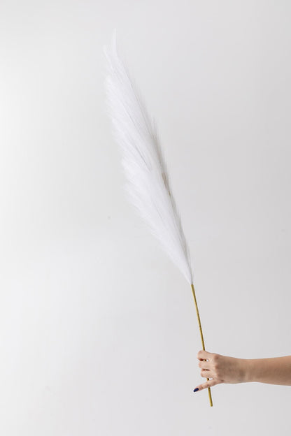 Yapay Pampas Çiçeği 100 Cm Tek Dal Beyaz
