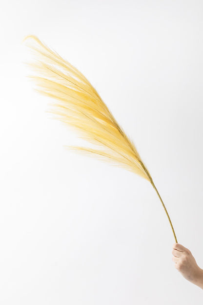 Yapay Pampas Çiçeği 100 Cm Tek Dal Sarı