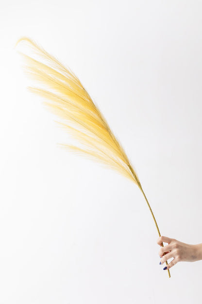 Yapay Pampas Çiçeği 100 Cm Tek Dal Sarı