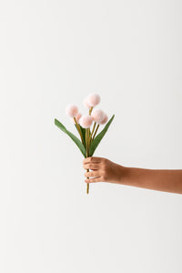 Yapay Ponpon Çiçeği Açık Somon 35 Cm 7 Dal