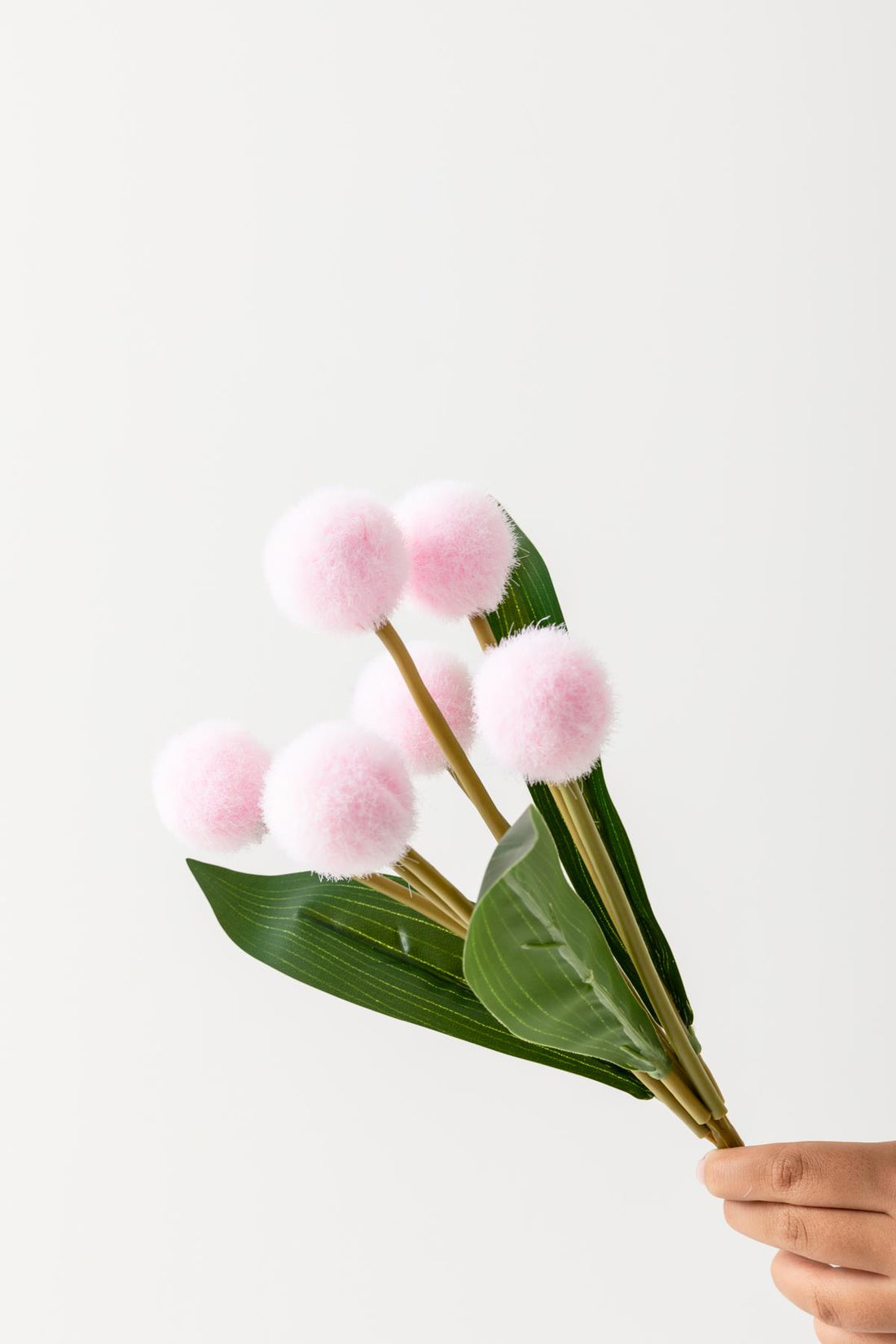 Yapay Ponpon Çiçeği Pembe 35 Cm 7 Dal