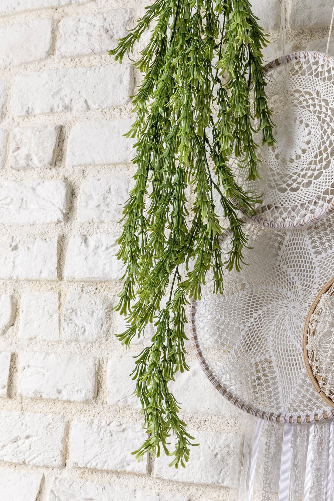 Yapay Püsküllü Sarmaşık Uv Korumalı Yeşil 80 Cm 5 Dal