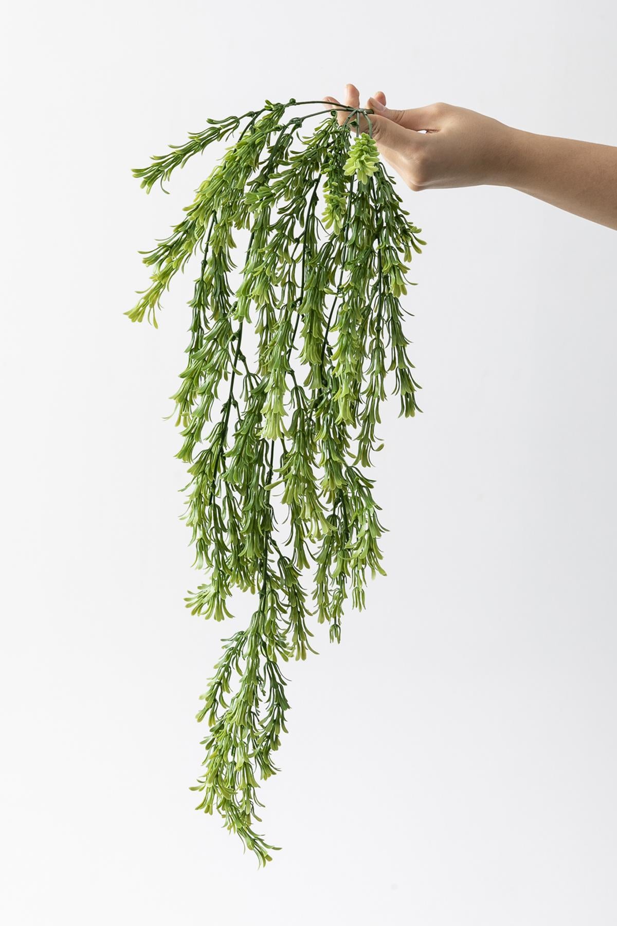 Yapay Püsküllü Sarmaşık Uv Korumalı Yeşil 80 Cm 5 Dal