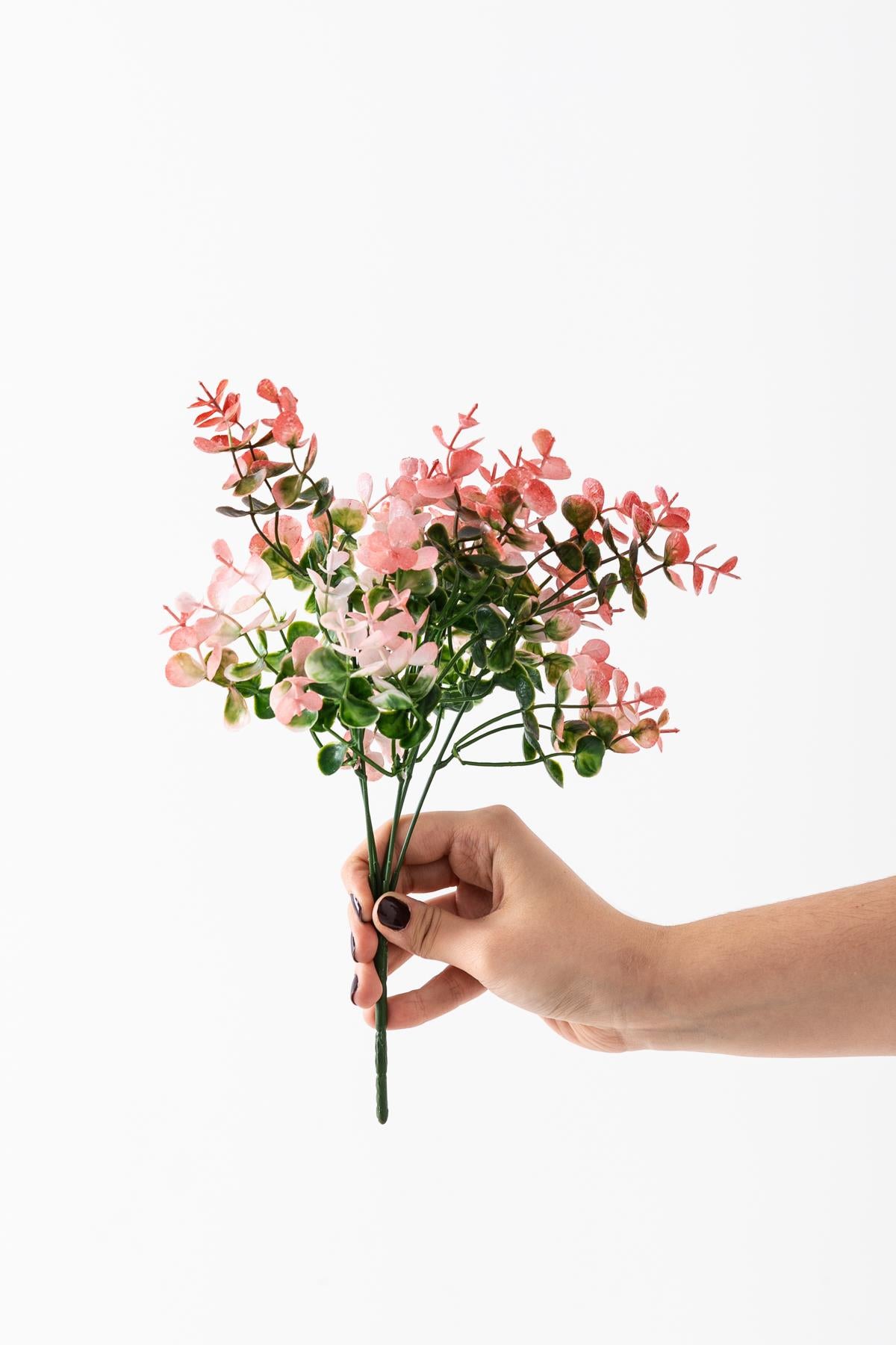 Yapay Renkli Okaliptus Demeti 35 Cm 5 Dal