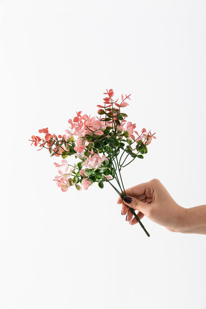 Yapay Renkli Okaliptus Demeti 35 Cm 5 Dal