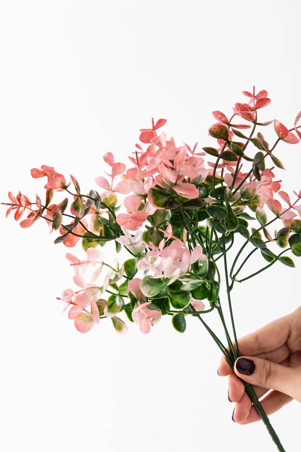 Yapay Renkli Okaliptus Demeti 35 Cm 5 Dal