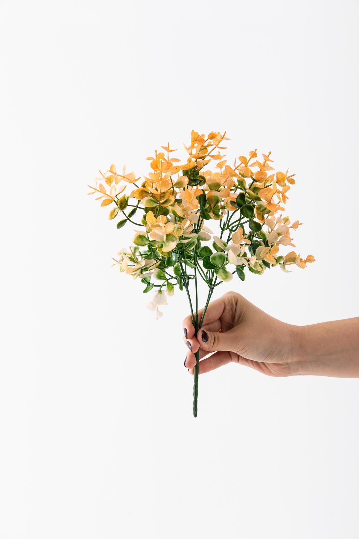 Yapay Renkli Okaliptus Demeti 35 Cm 5 Dal