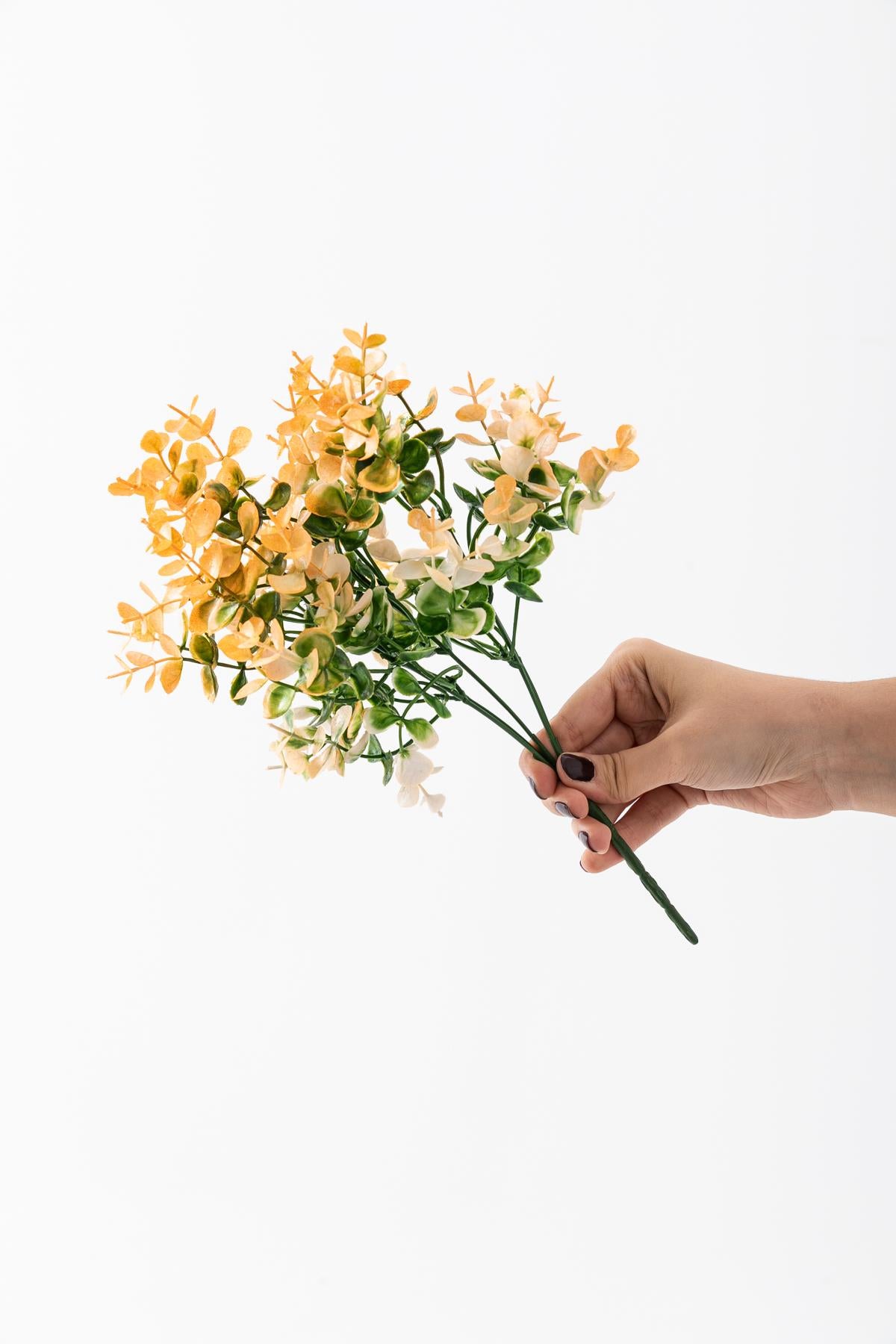 Yapay Renkli Okaliptus Demeti 35 Cm 5 Dal