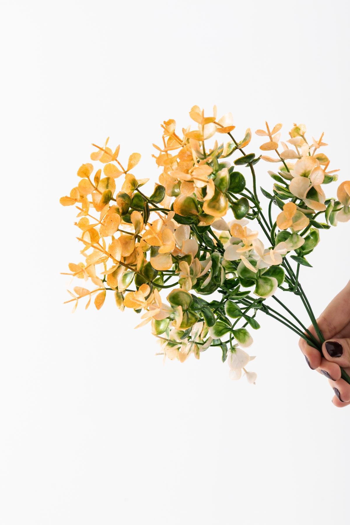 Yapay Renkli Okaliptus Demeti 35 Cm 5 Dal