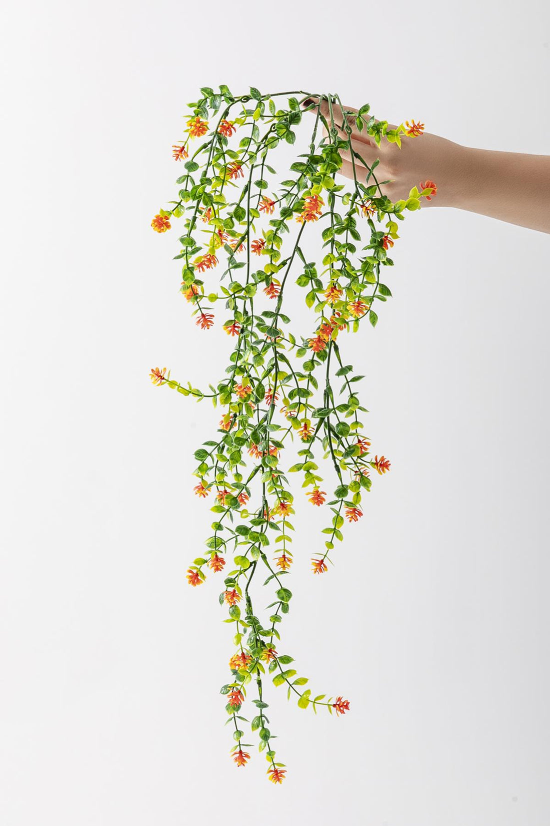 Yapay Renkli Sarmaşık 75 Cm 5 Dal Turuncu