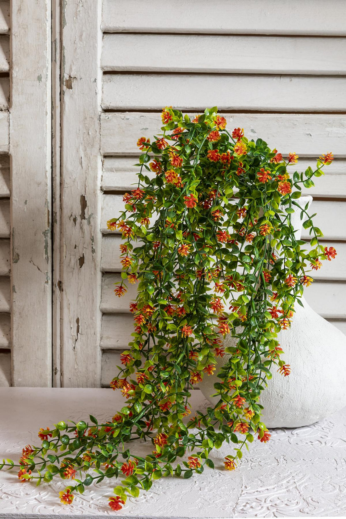 Yapay Renkli Sarmaşık 75 Cm 5 Dal Turuncu