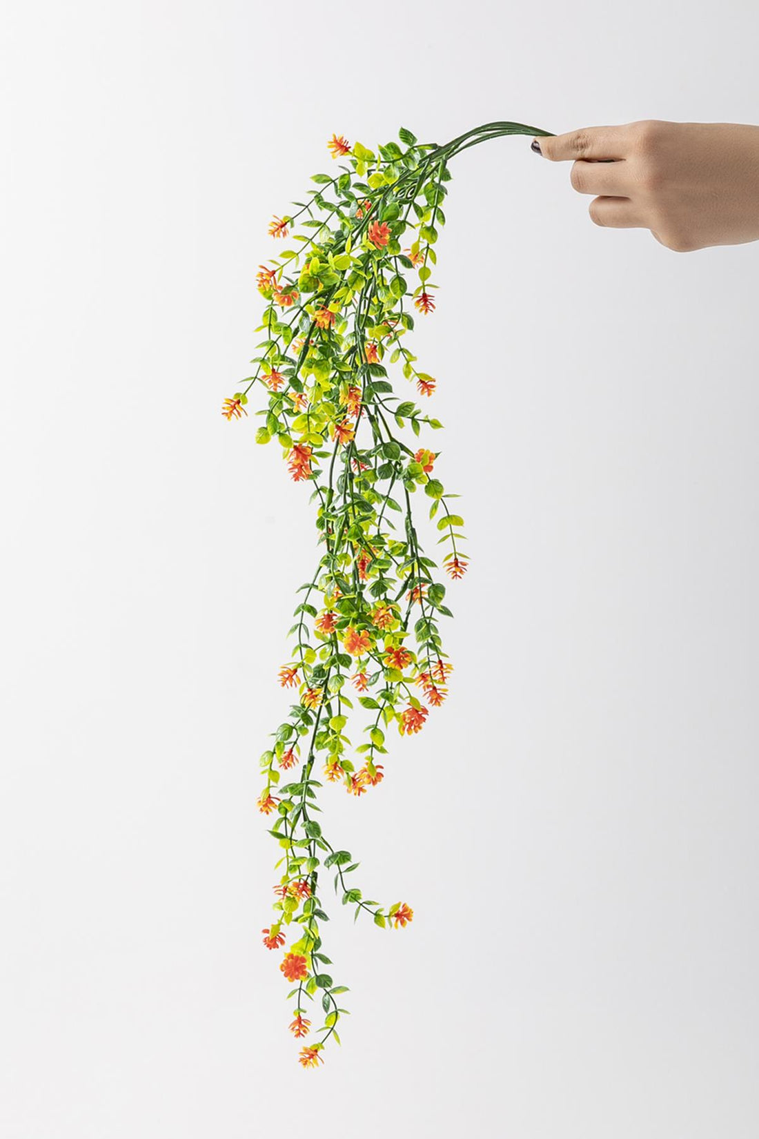 Yapay Renkli Sarmaşık 75 Cm 5 Dal Turuncu