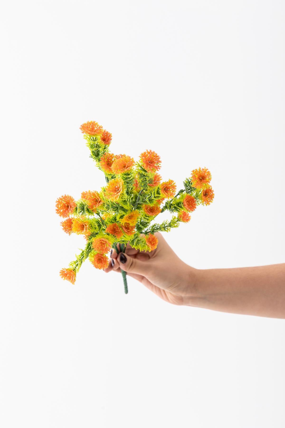 Yapay Renkli Yeşillik Demeti 40 Cm 5 Dal