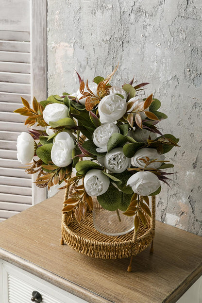 Yapay Şakayık Demeti 30 Cm 6 Dal Beyaz