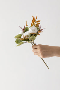 Yapay Şakayık Demeti 30 Cm 6 Dal Beyaz