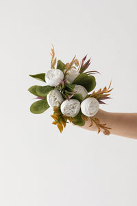 Yapay Şakayık Demeti 30 Cm 6 Dal Beyaz