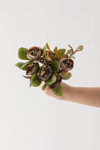 Yapay Şakayık Demeti 30 Cm 6 Dal Kahverengi