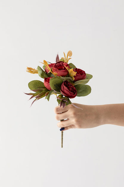 Yapay Şakayık Demeti 30 Cm 6 Dal Kırmızı