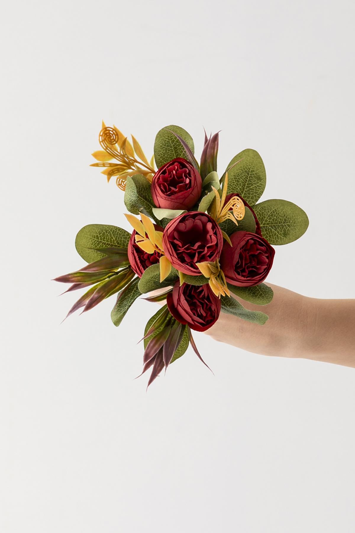 Yapay Şakayık Demeti 30 Cm 6 Dal Kırmızı