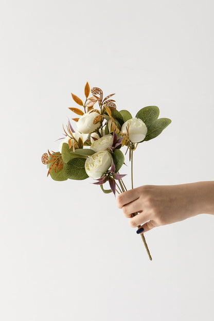 Yapay Şakayık Demeti 30 Cm 6 Dal Krem