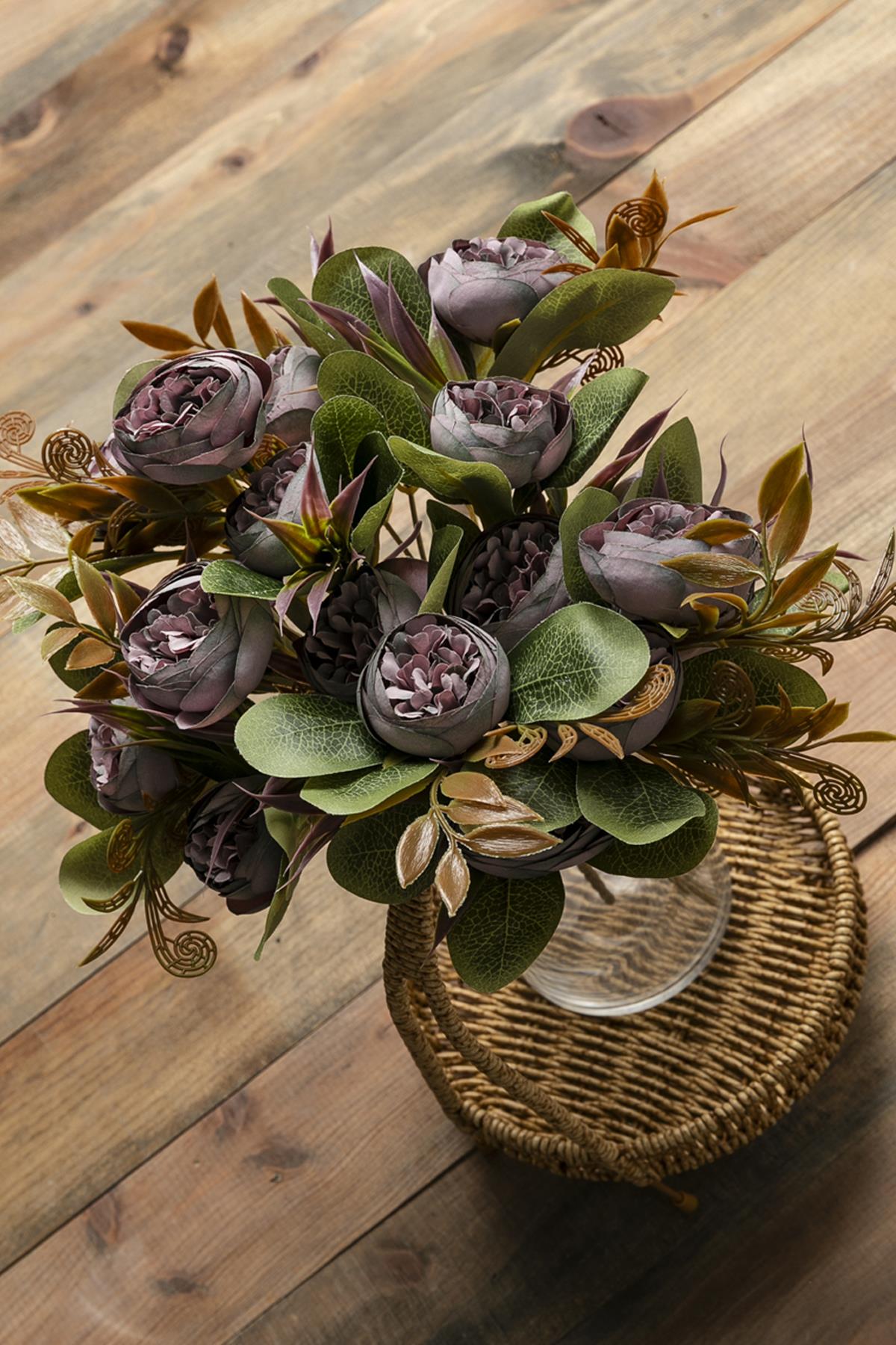 Yapay Şakayık Demeti 30 Cm 6 Dal Mor