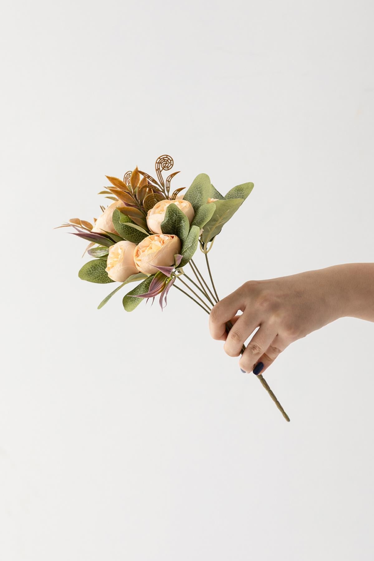 Yapay Şakayık Demeti 30 Cm 6 Dal Somon