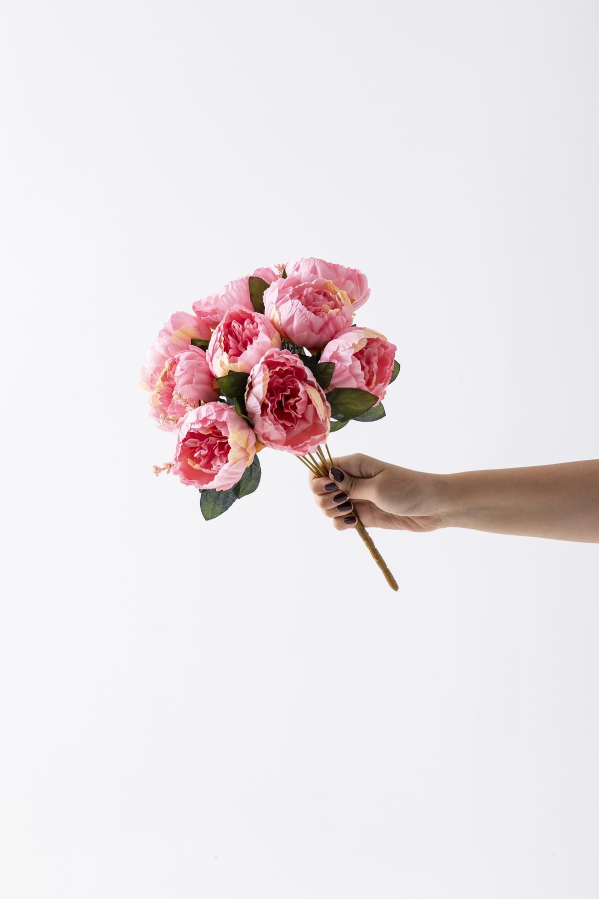 Yapay Şakayık Demeti Açık Pembe 35 Cm 9 Dal