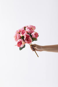 Yapay Şakayık Demeti Açık Pembe 35 Cm 9 Dal