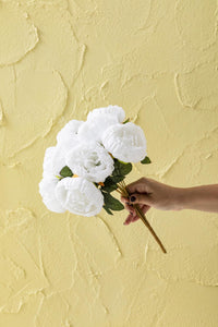 Yapay Şakayık Demeti Beyaz 35 Cm 9 Dal