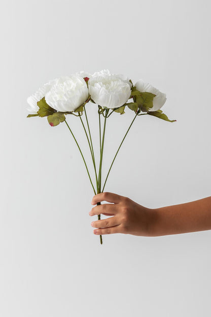 Yapay Şakayık Demeti Beyaz 7 Dallı