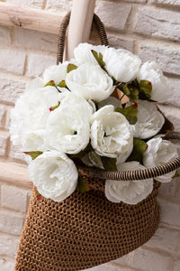 Yapay Şakayık Demeti Beyaz 7 Dallı