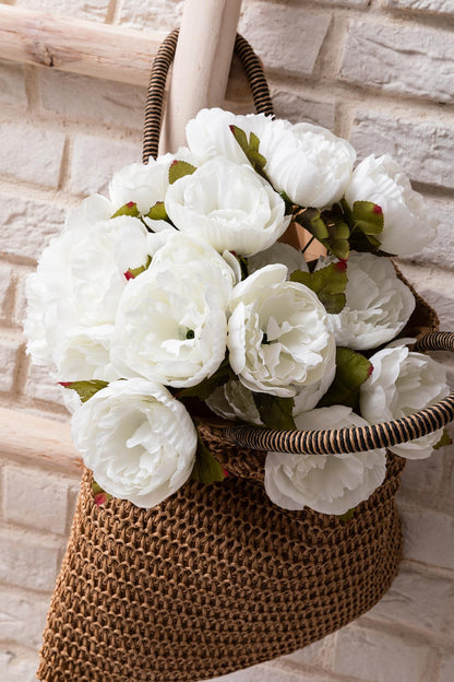 Yapay Şakayık Demeti Beyaz 7 Dallı