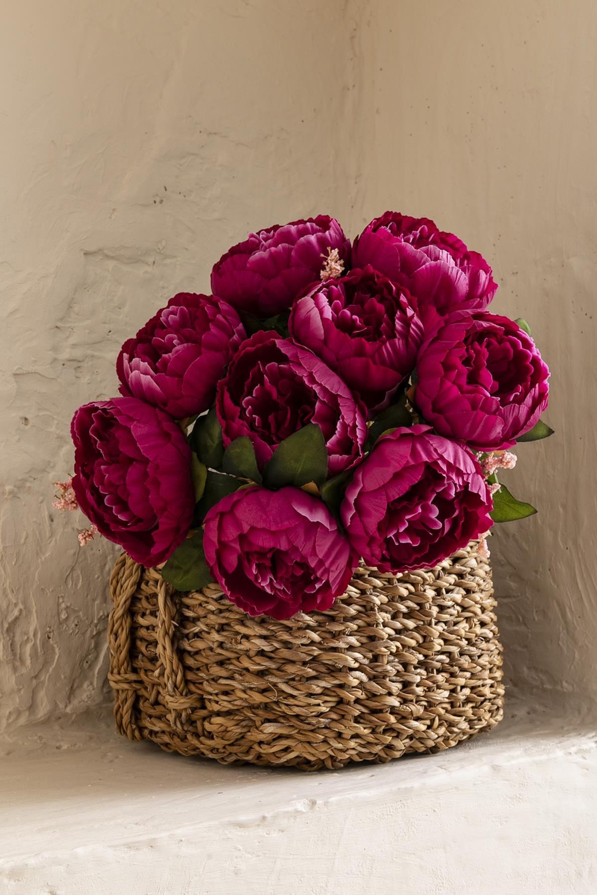 Yapay Şakayık Demeti Fuşya 35 Cm 9 Dal