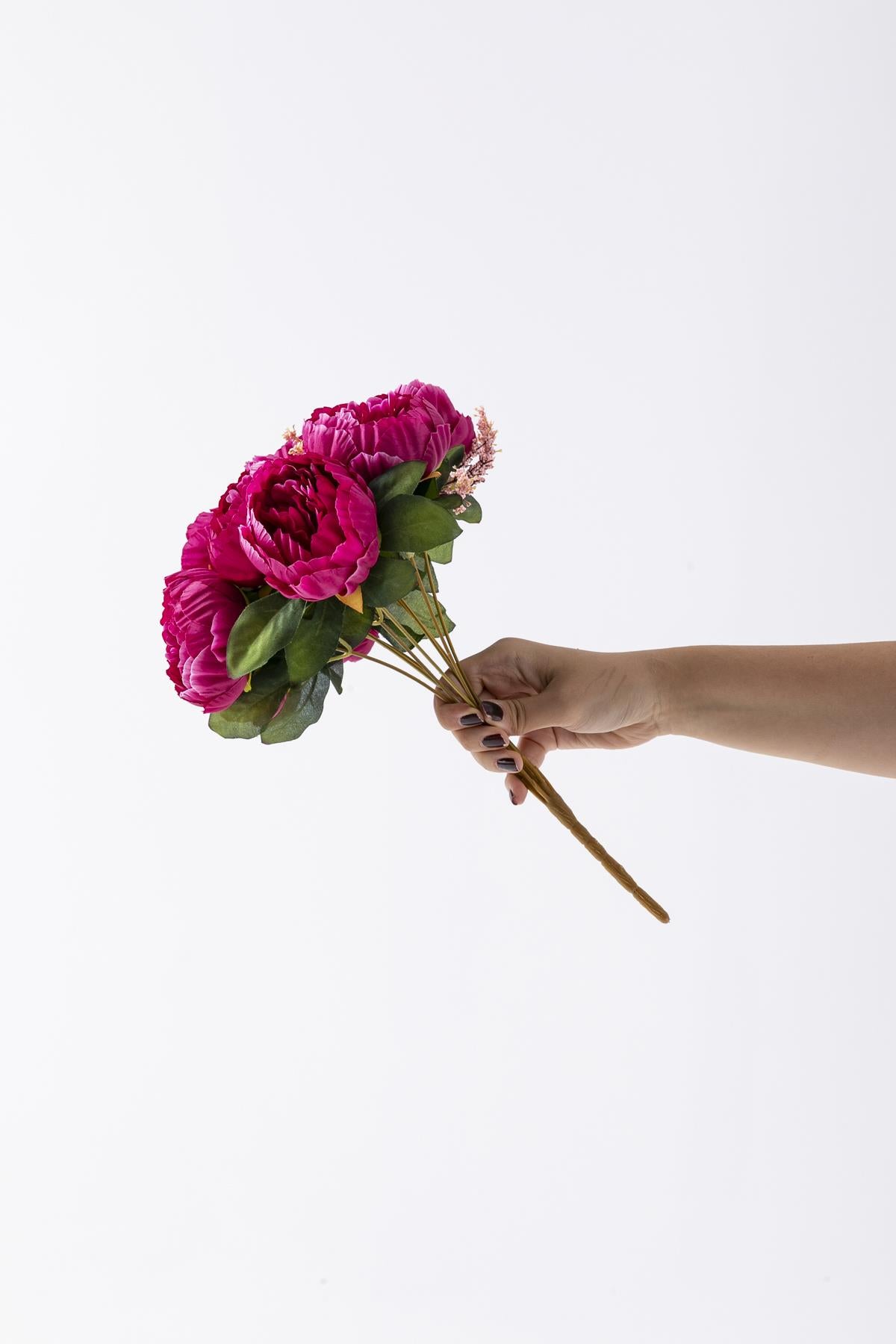 Yapay Şakayık Demeti Fuşya 35 Cm 9 Dal